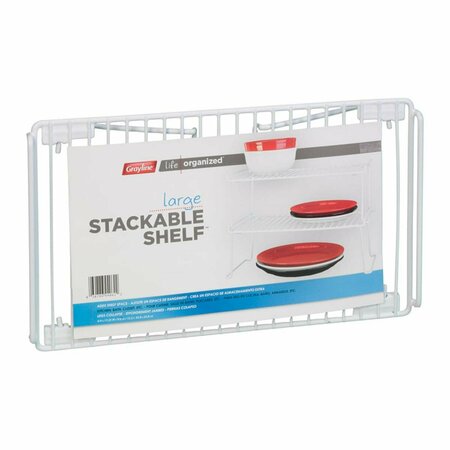 GOURMETGALLEY 6 x 9 x 17.33 in. PE Coated Stackable Shelf White GO3302286